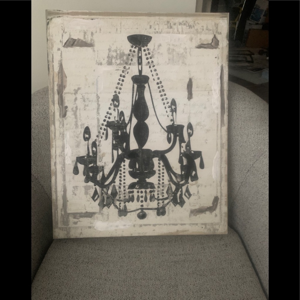 Chandelier Canvas Wall Art - small size, like new.